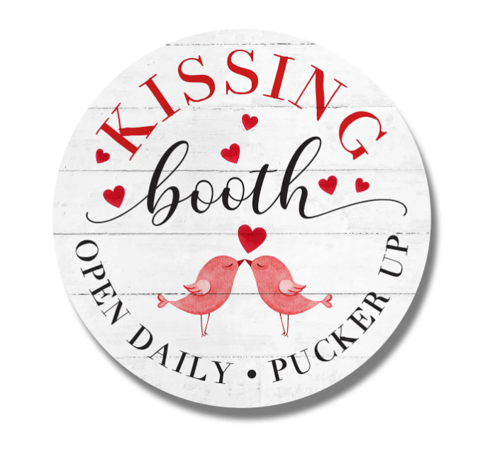 Kissing Booth Birds Whitewash Circle image 0