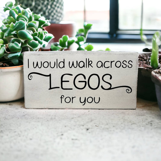Walk Across Legos Sign