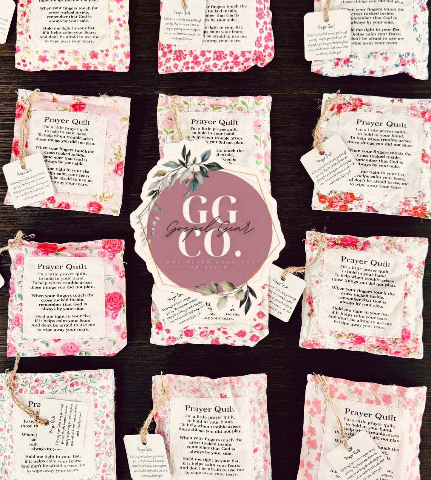Floral Pink Pocket Prayer Quilt, Prayer Quilt, Faith In Your Hands, Handmade, Mothers Day, Prayer Cloth, Christian Gift