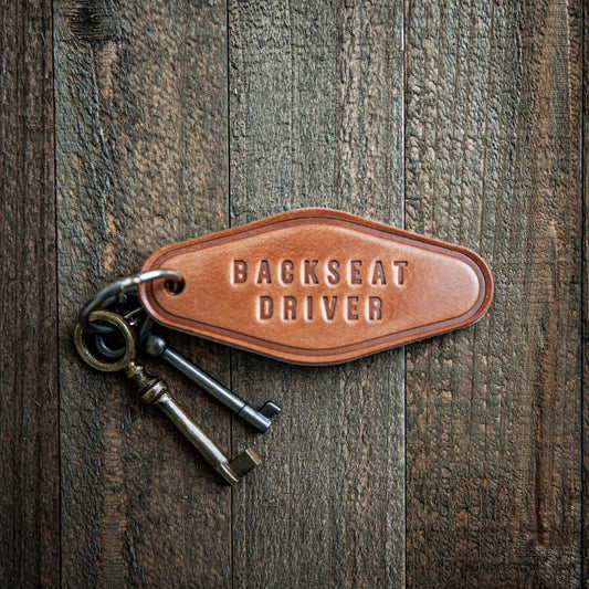Backseat Driver Leather Keychain Motel Style