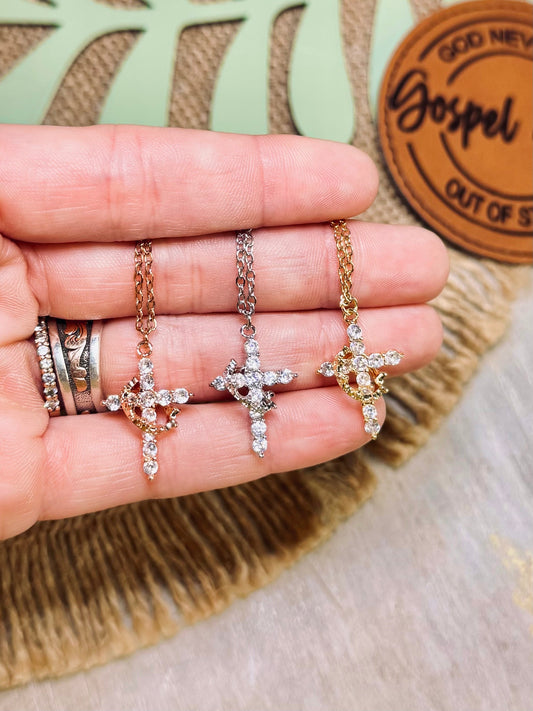 Cross Crown Christian Necklace (C3-5)