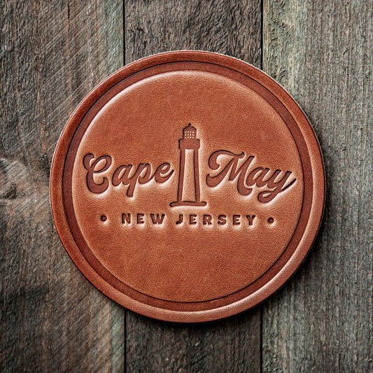 Cape May New Jersey Leather Coaster