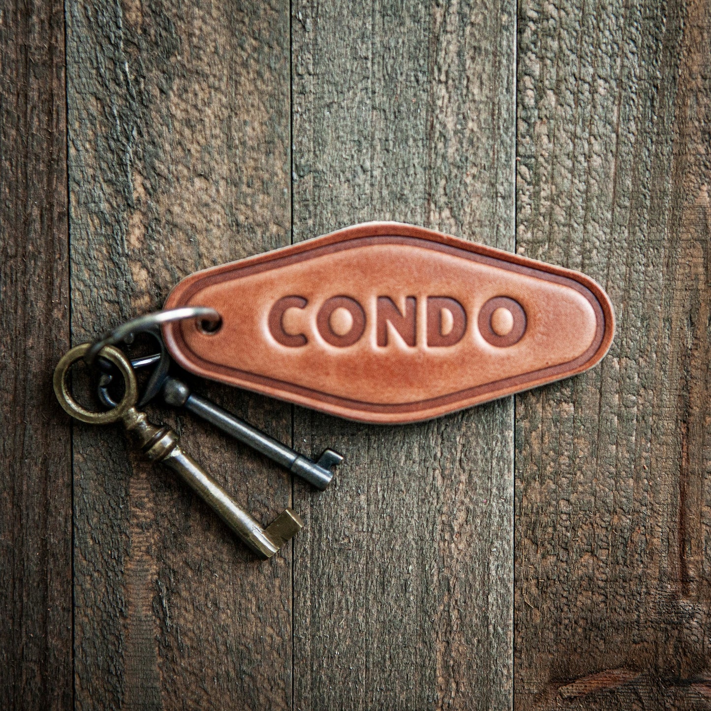 Condo Leather Keychain Motel Style