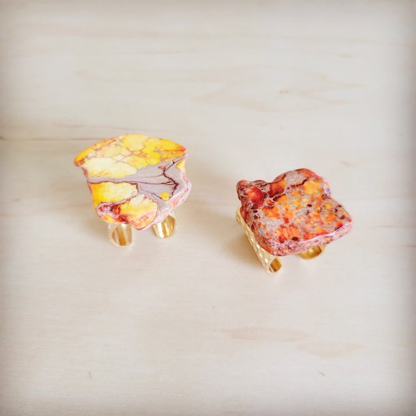 Orange Regalite Western Boho Statement Ring 012ac
