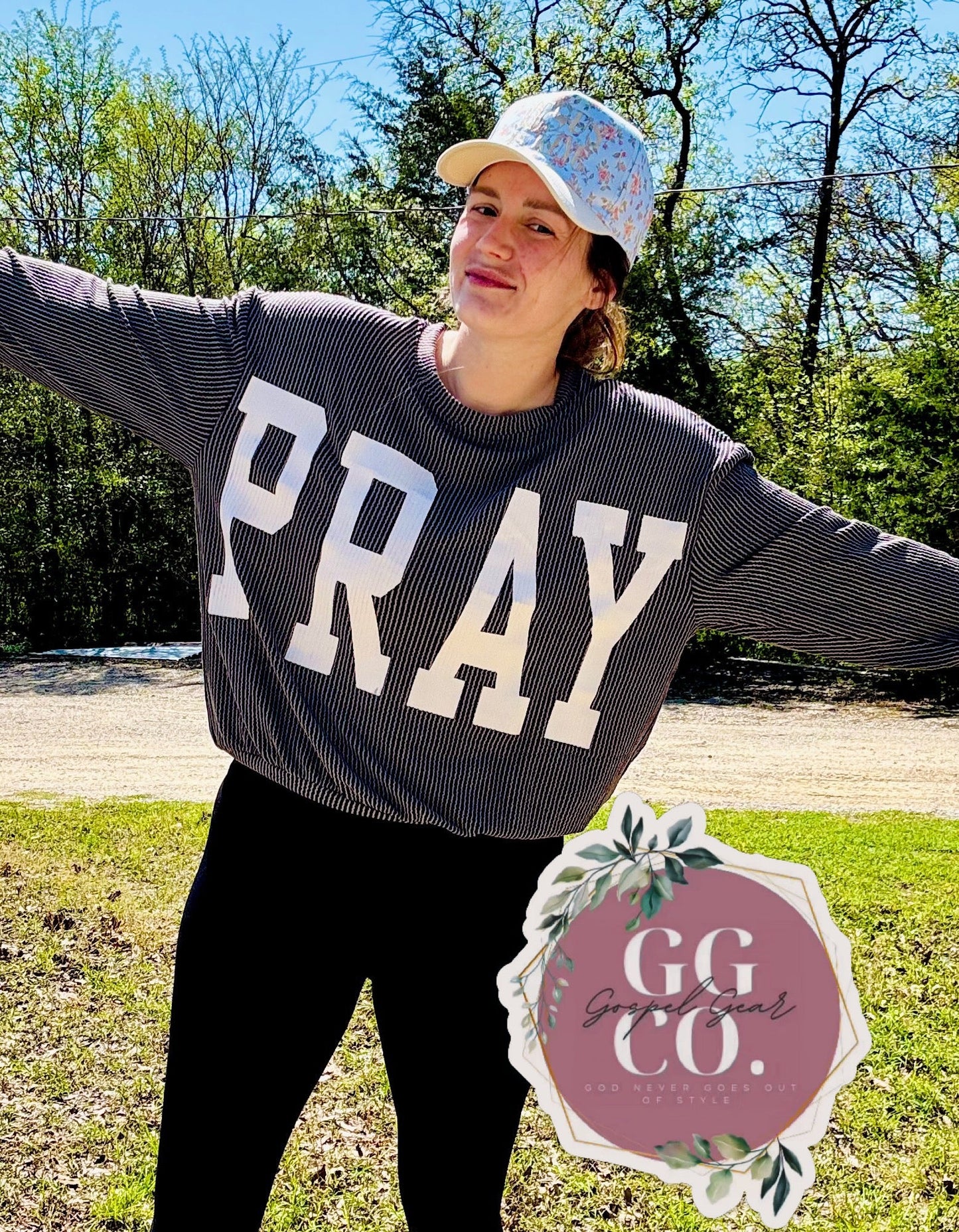 Pray Christian Corded Crewneck Shirt, Corded Shirt, Christian Corded Crew, Christian Gift