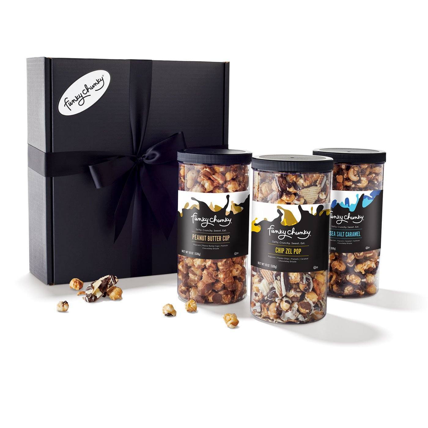 Triple Flavor Gift Pack: Sea Salt Caramel, Peanut Butter Cup, Chip Zel Pop
