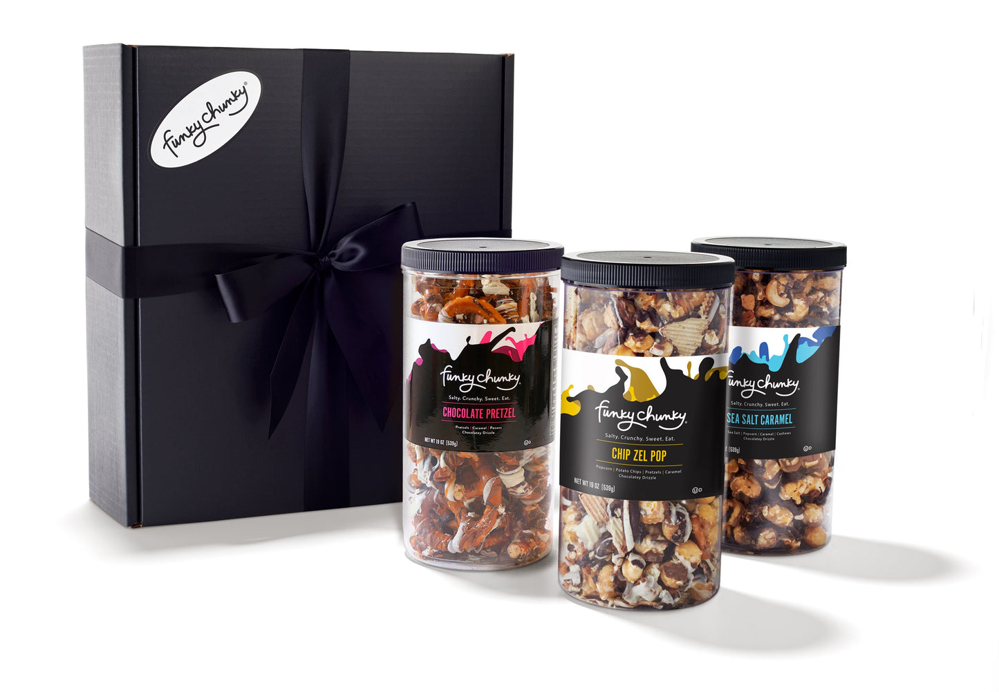 Triple Flavor Gift Pack: Sea Salt Caramel, Chip Zel Pop, Chocolate Pretzel