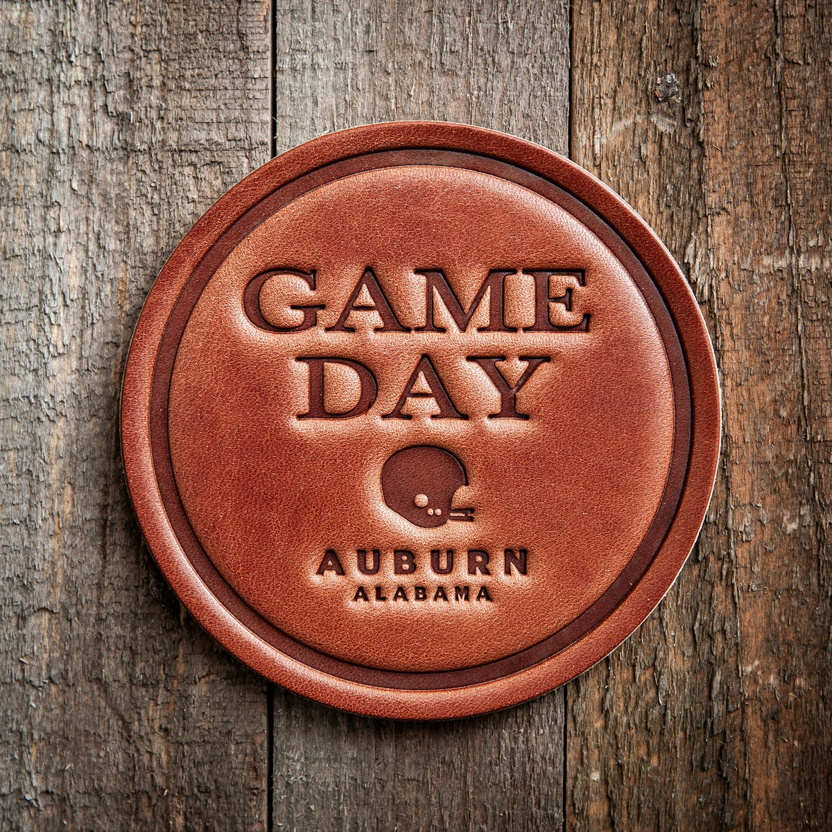 Game Day Auburn Alabama Leather Coaster