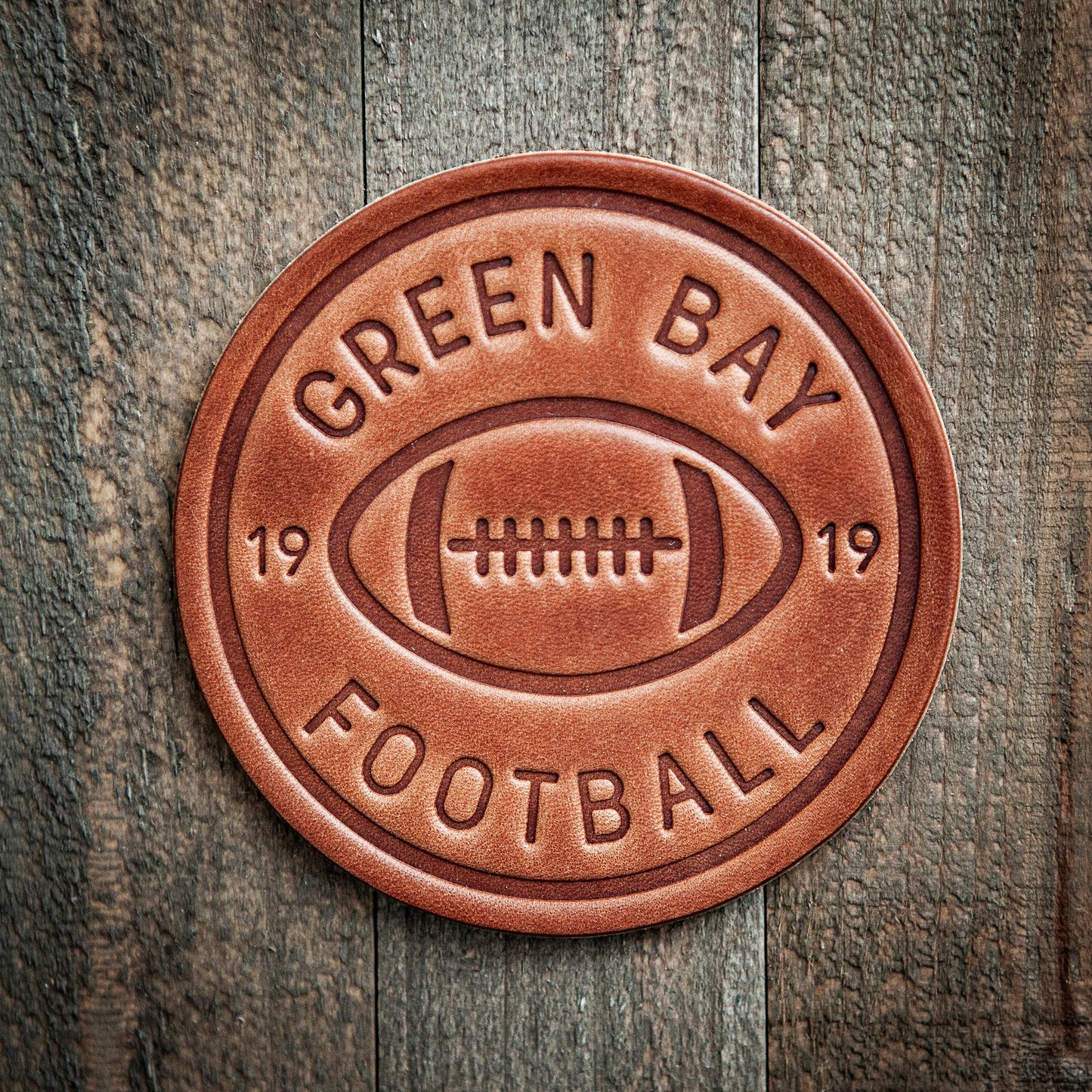 Green Bay Football 1919 Leather Coaster