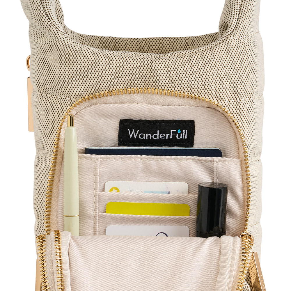 HydroBag® HANDLE® - Dark Oatmeal Canvas with Canvas Vegan Leather Strap