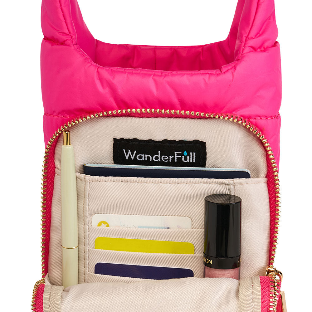 Bright Pink HydroBag® with Pink and Green Striped Strap