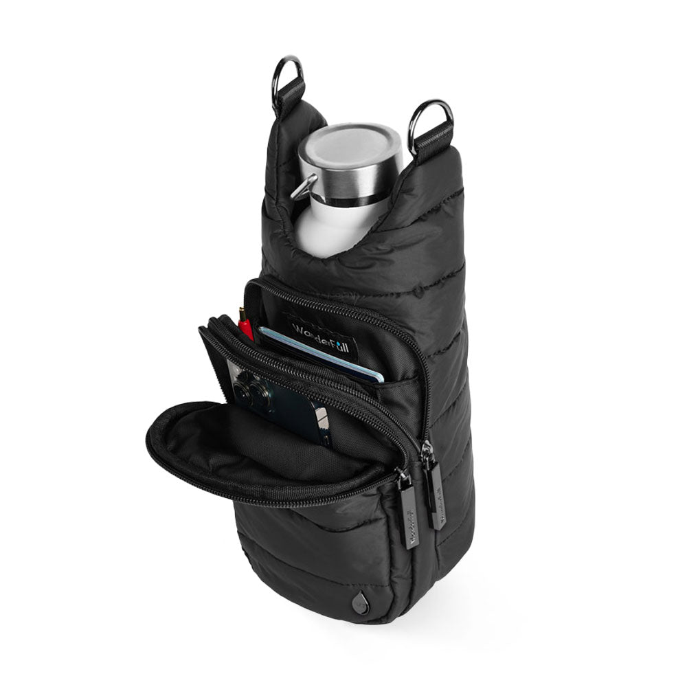 Black Matte HydroBag® with Gray/Black/White Strap