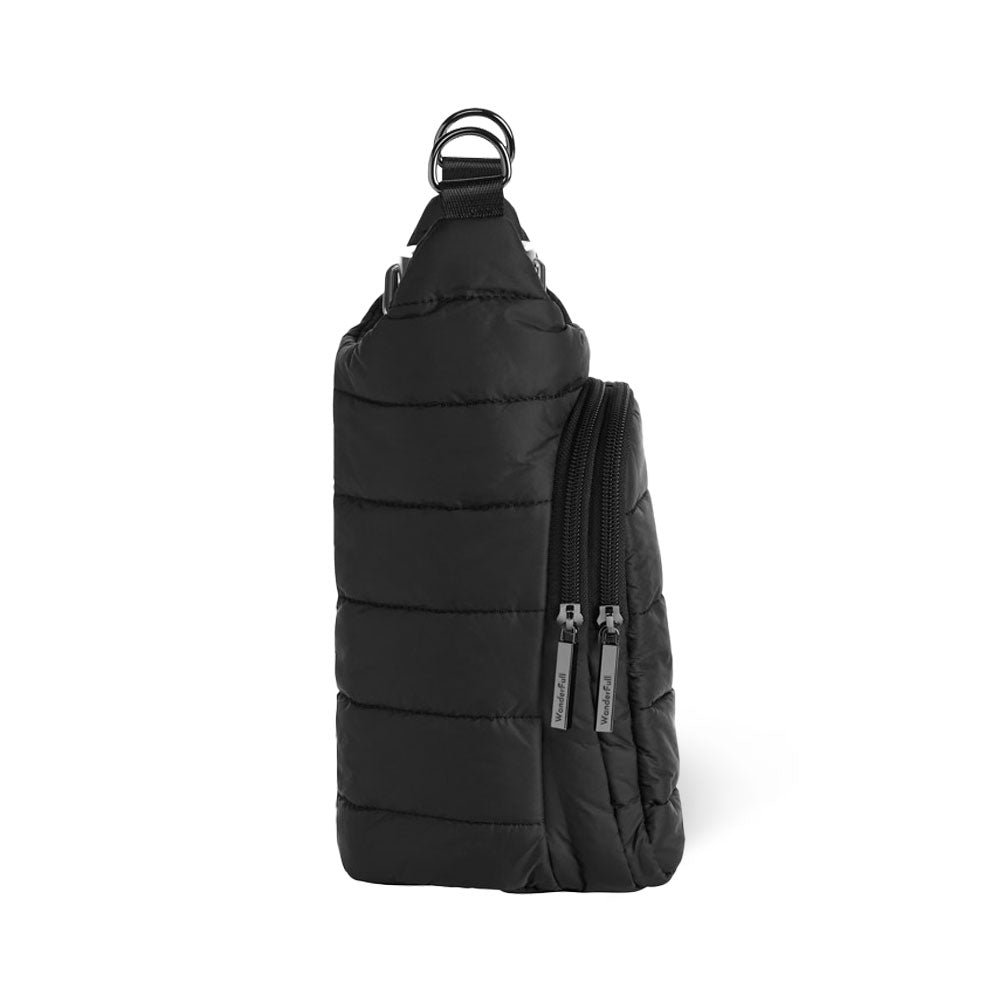 Black Matte HydroBag® with Gray/Black/White Strap