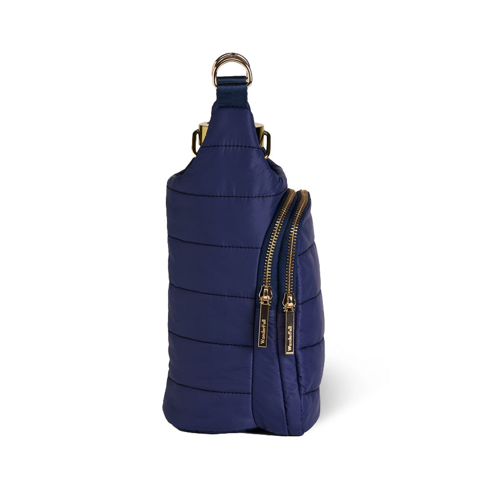 Navy Blue Matte HydroBag® with Red, White, Navy striped Strap