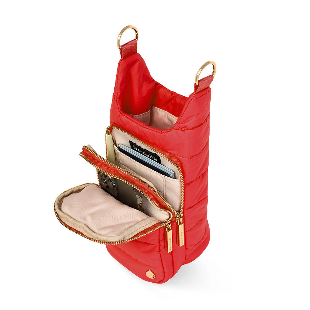 Poppy Red HydroBag® with Red & White Striped Strap