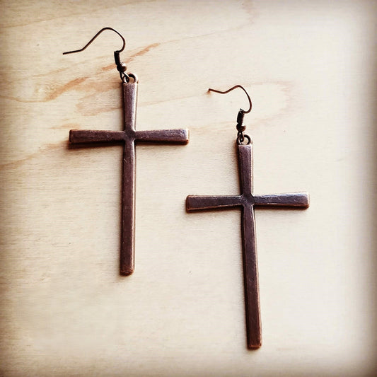 Copper Cross Earrings 235Q
