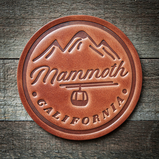 Mammoth California Leather Coaster