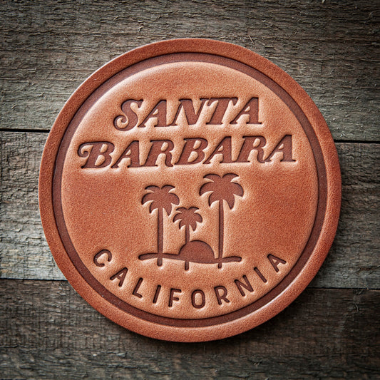 Santa Barbara Leather Coaster