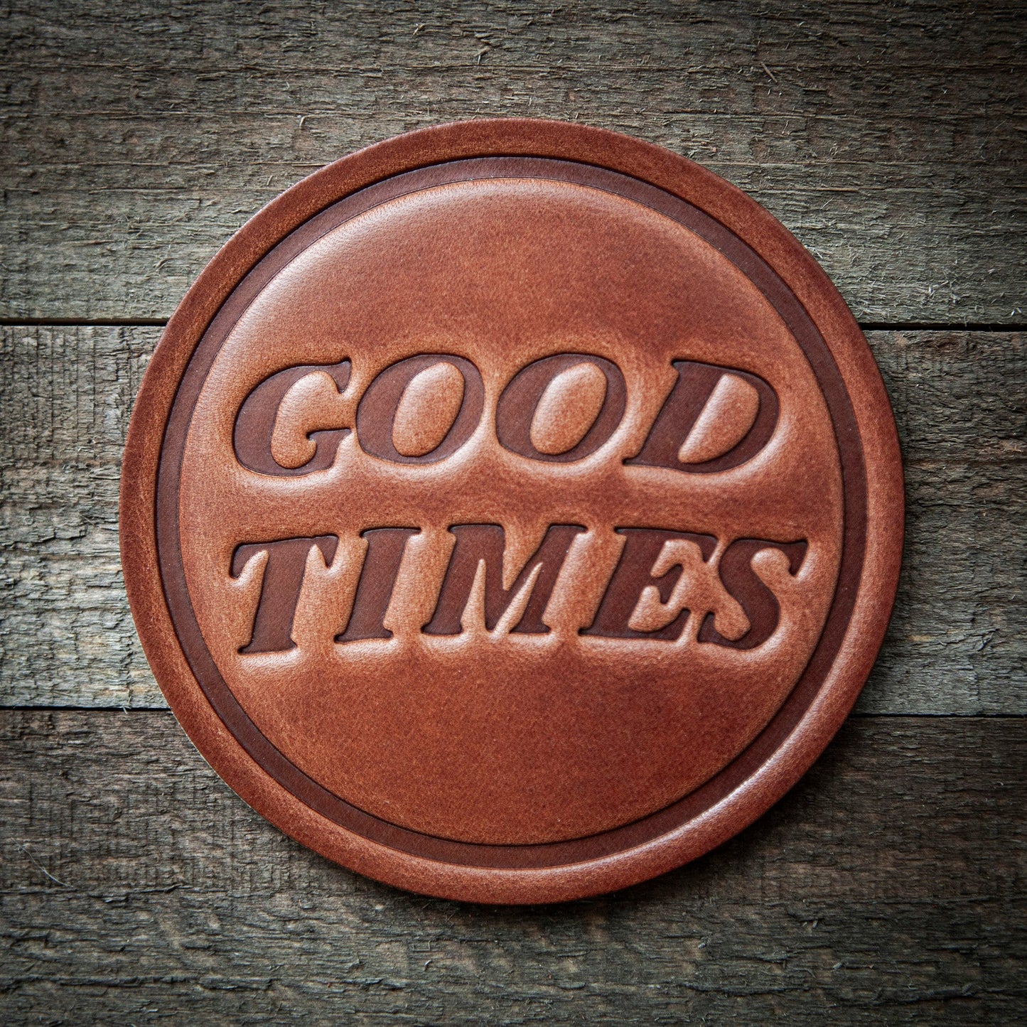 Good Times Leather Coaster