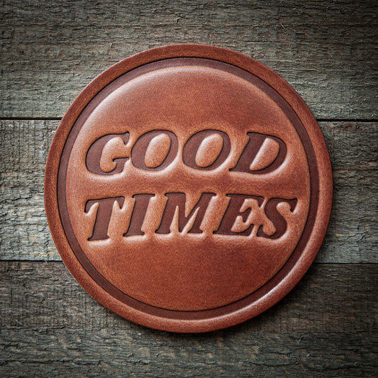 Good Times Leather Coaster