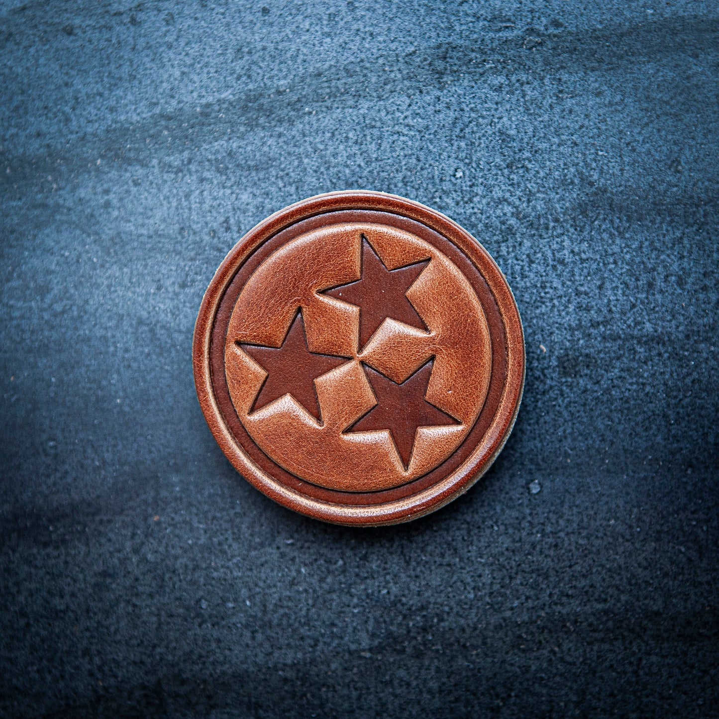 Tennessee Tristar Leather Magnet Circle Style