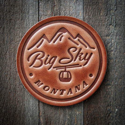 Big Sky Montana Leather Coaster