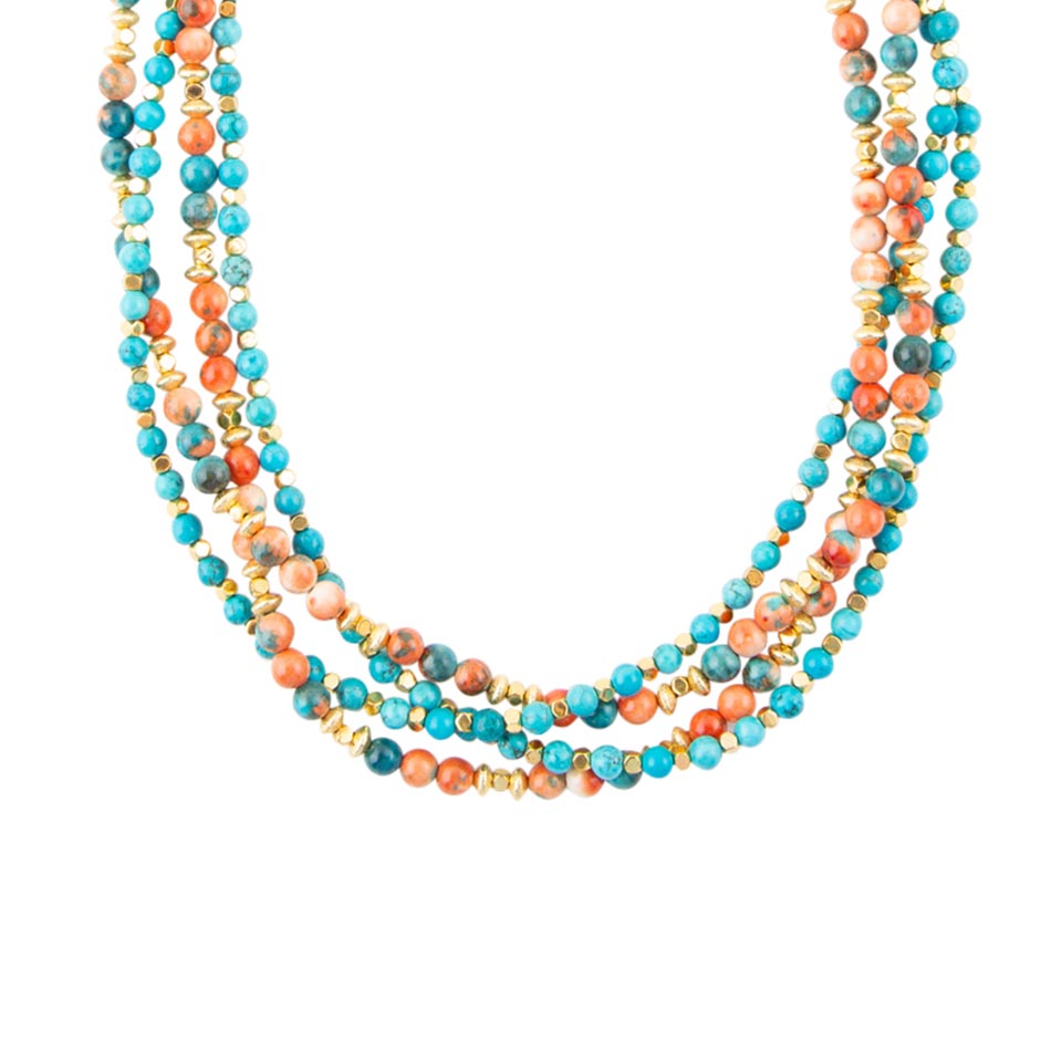 Mandarin Twist Statement Necklace