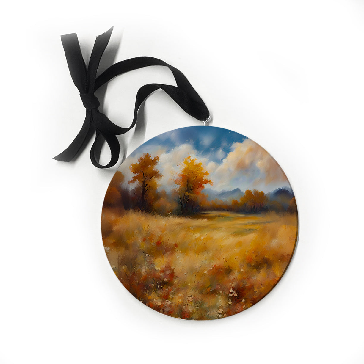 Autumn Field With Trees Ornament