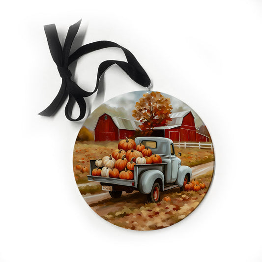 Pumpkin Harvest Truck Ornament