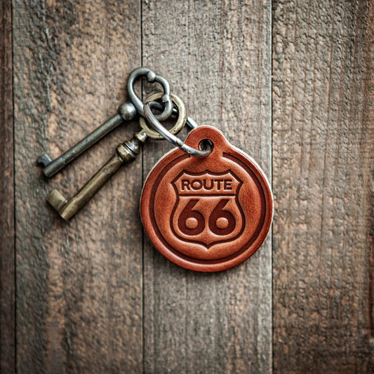 Route 66 Keychain Circle Style