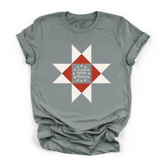 America 250 Heritage Quilt Block Tee