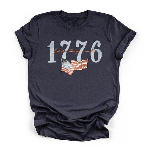 God Shed His Grace Americana Tee