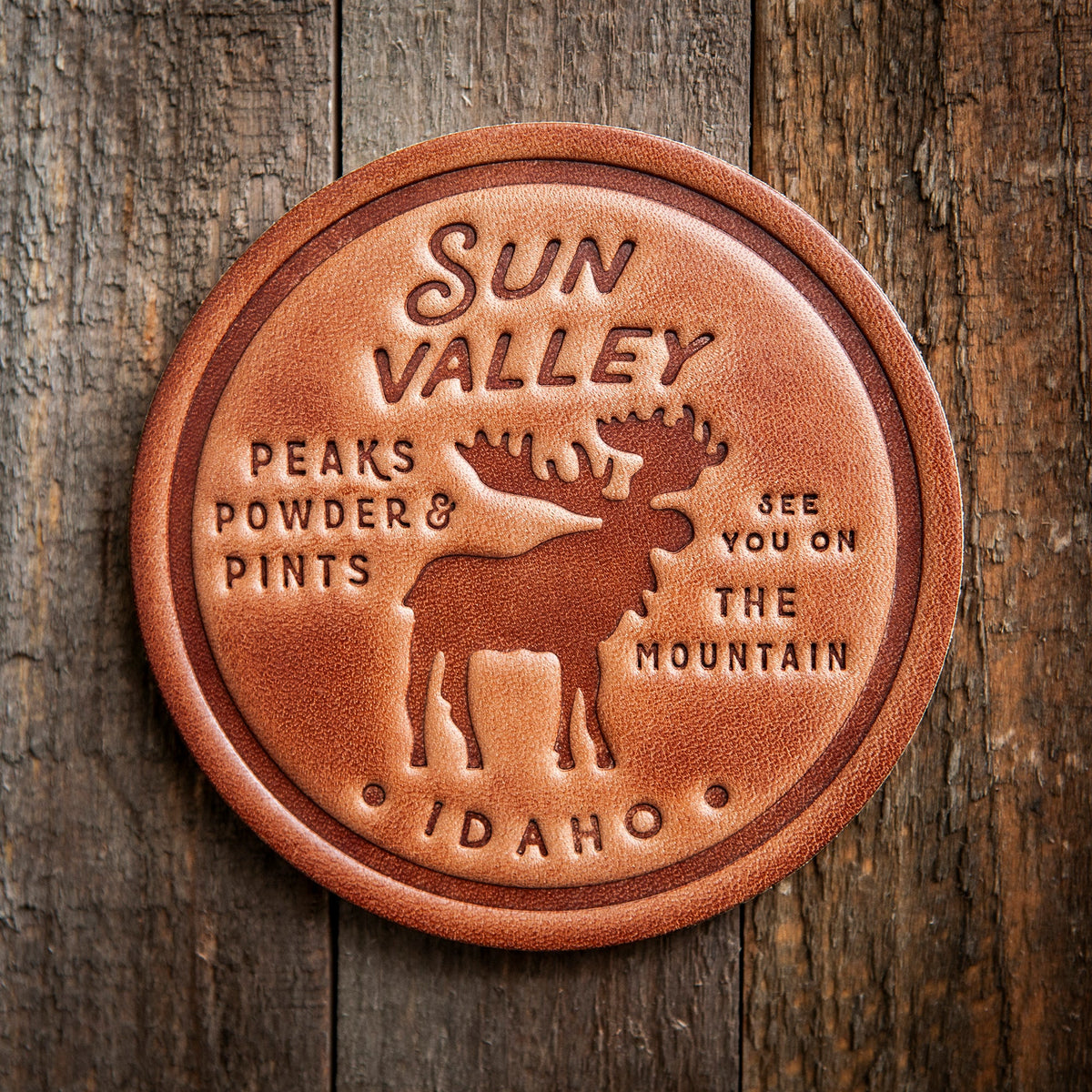 Sun Valley Idaho Moose Leather Coaster