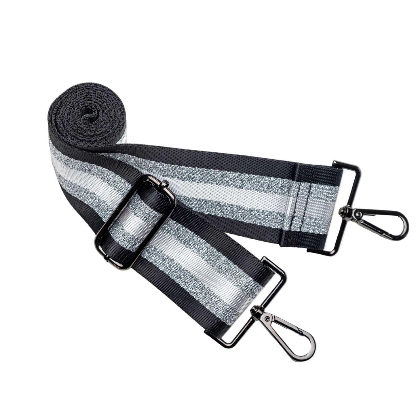 Silver/White Strap with Gunmetal Hardware