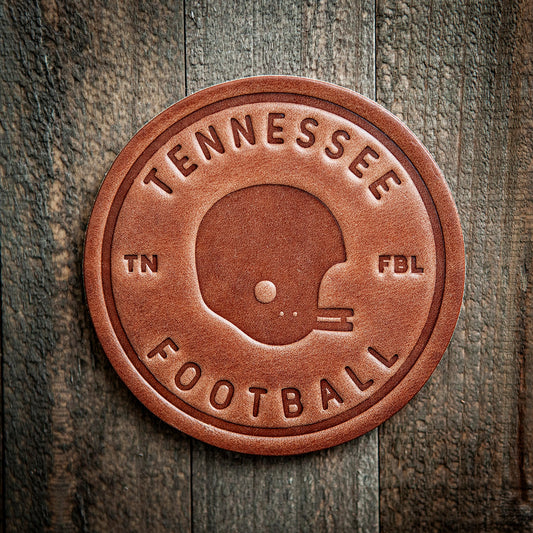 Tennessee Football Leather Coaster
