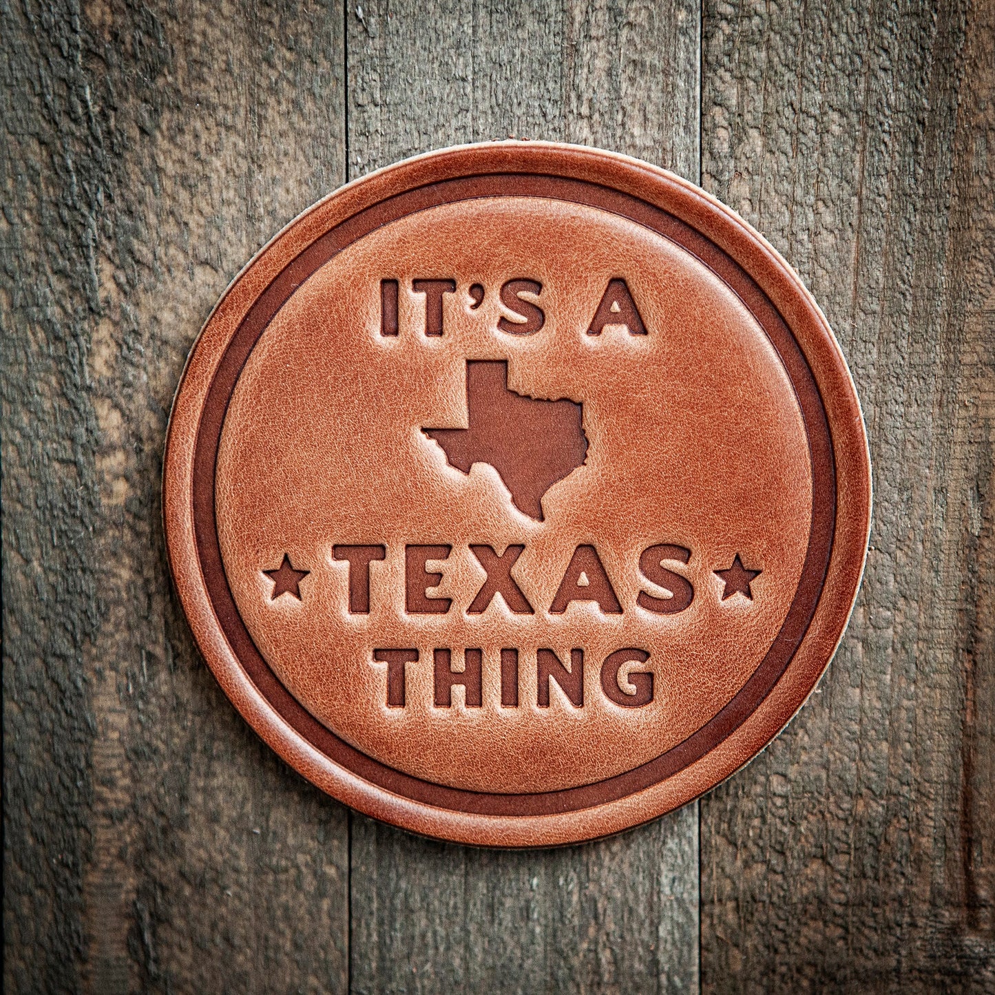 It's A Texas Thing Leather Coaster