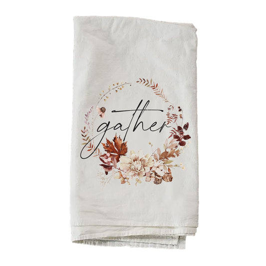 Autumn Gather Wreath Towel