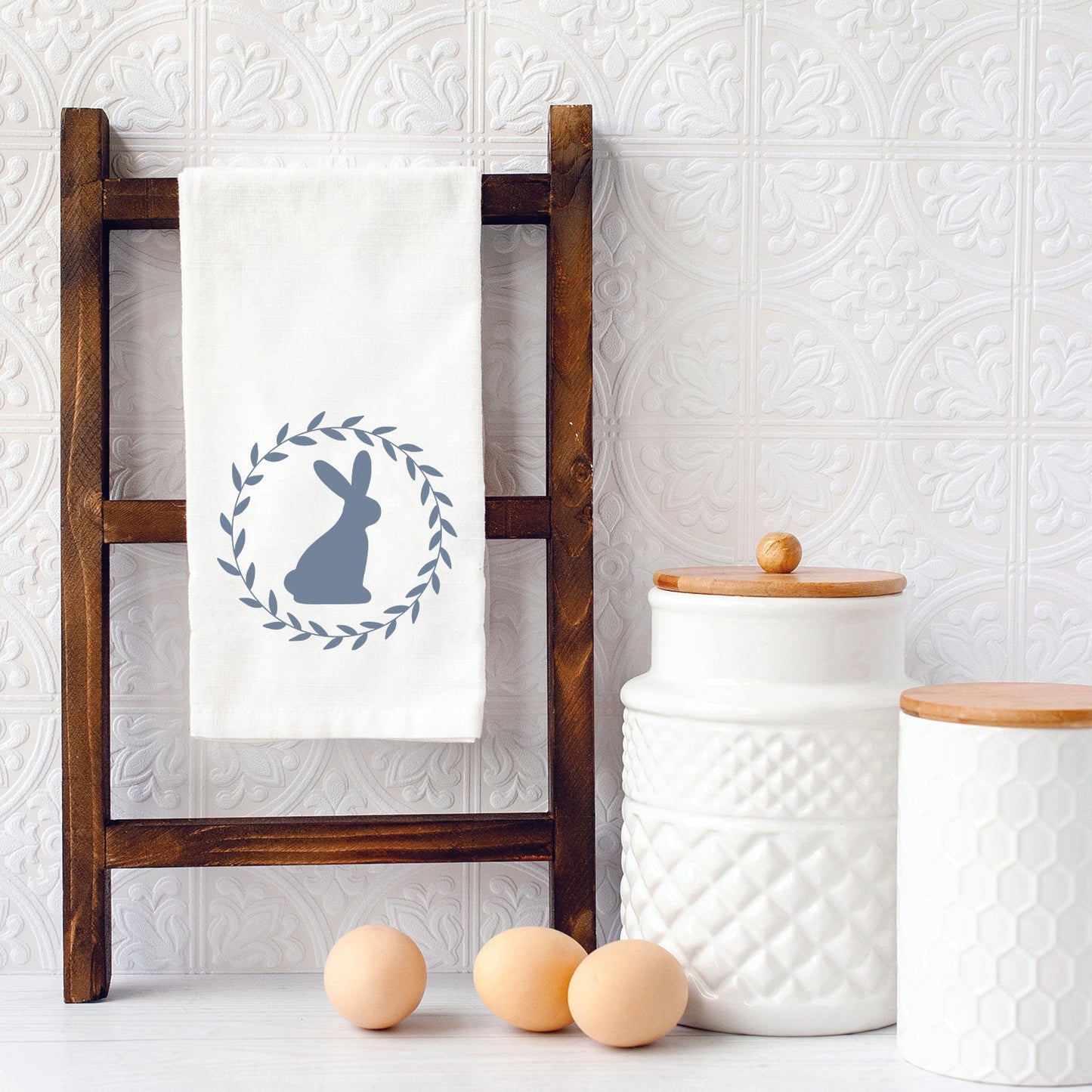 Bunny Silhouette By Brooke Nicole Designs Towel