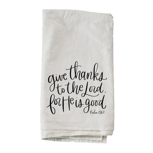 Give Thanks To The Lord By Brooke Nicole Designs Towel
