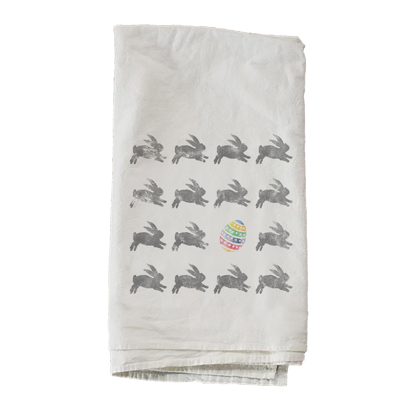 Gray Bunnies With Easter Egg Towel