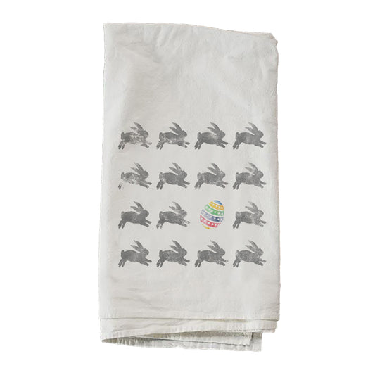 Gray Bunnies With Easter Egg Towel