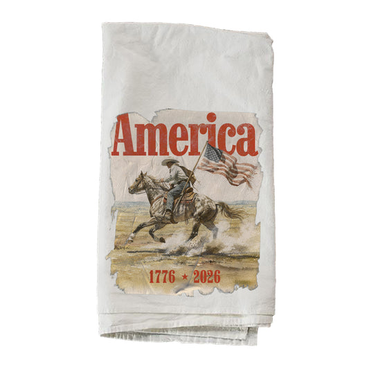Heritage Cowboy Americana Art Towel