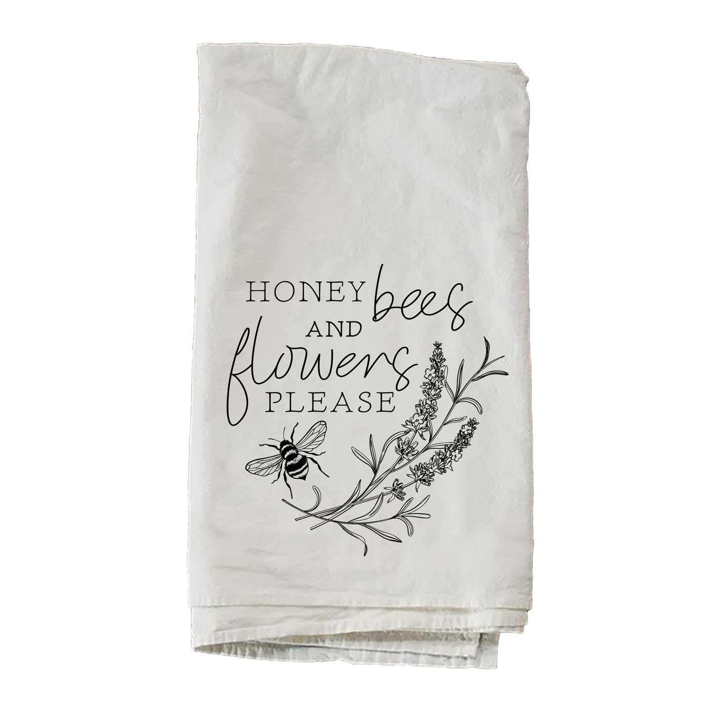 Honey Bees And Flowers Please Towel