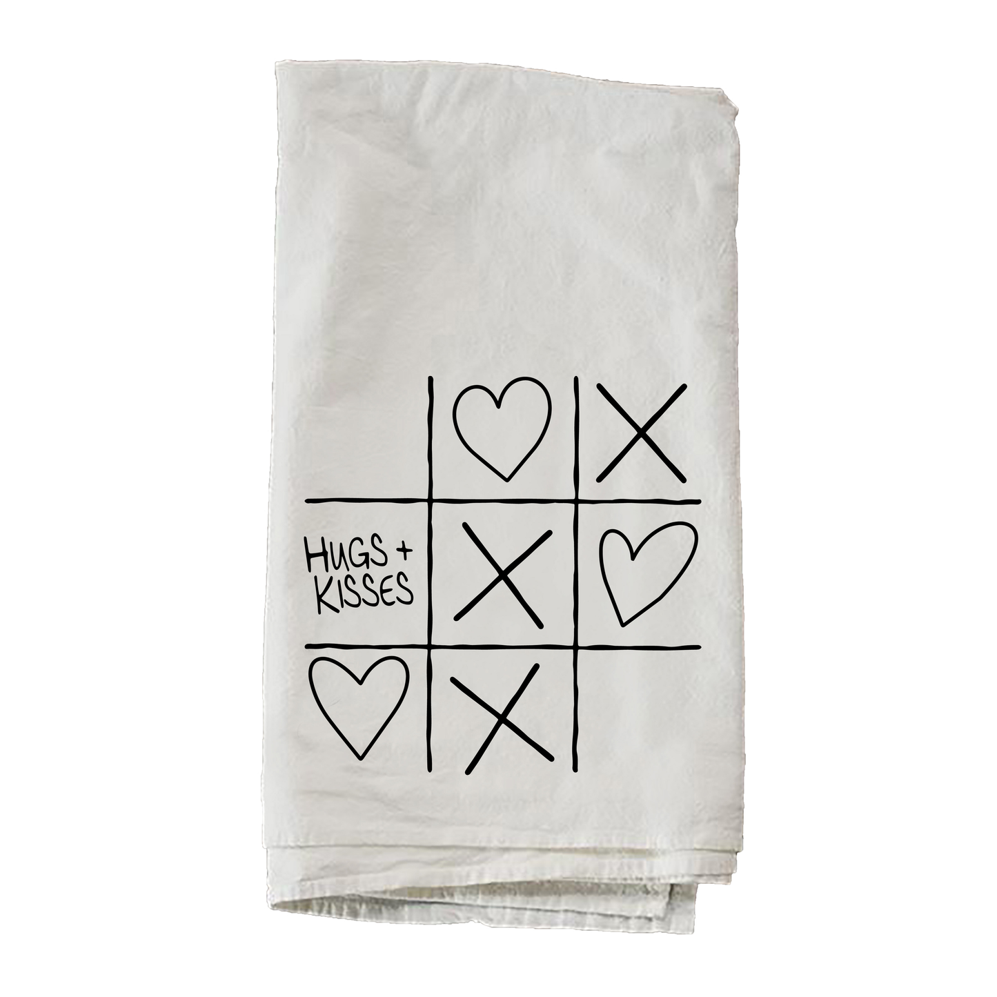 Hugs And Kisses Tic Tac Toe Towel