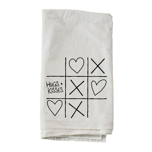 Hugs And Kisses Tic Tac Toe Towel