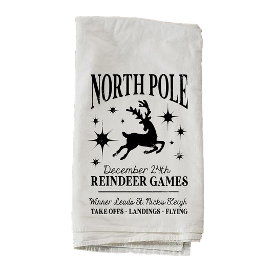 North Pole Reindeer Games Towel