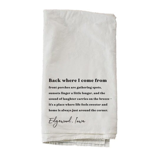 Personalized Back Where I Come From Towel