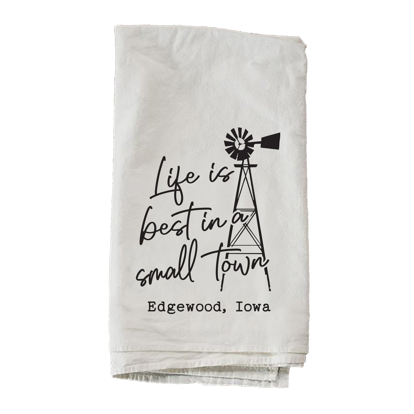 Personalized City And State Life Is Best Windmill Towel