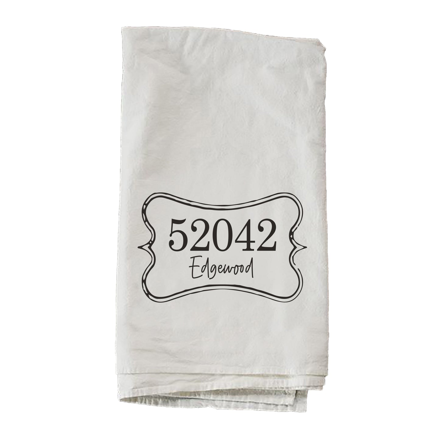 Personalized Zip And City In Frame Towel