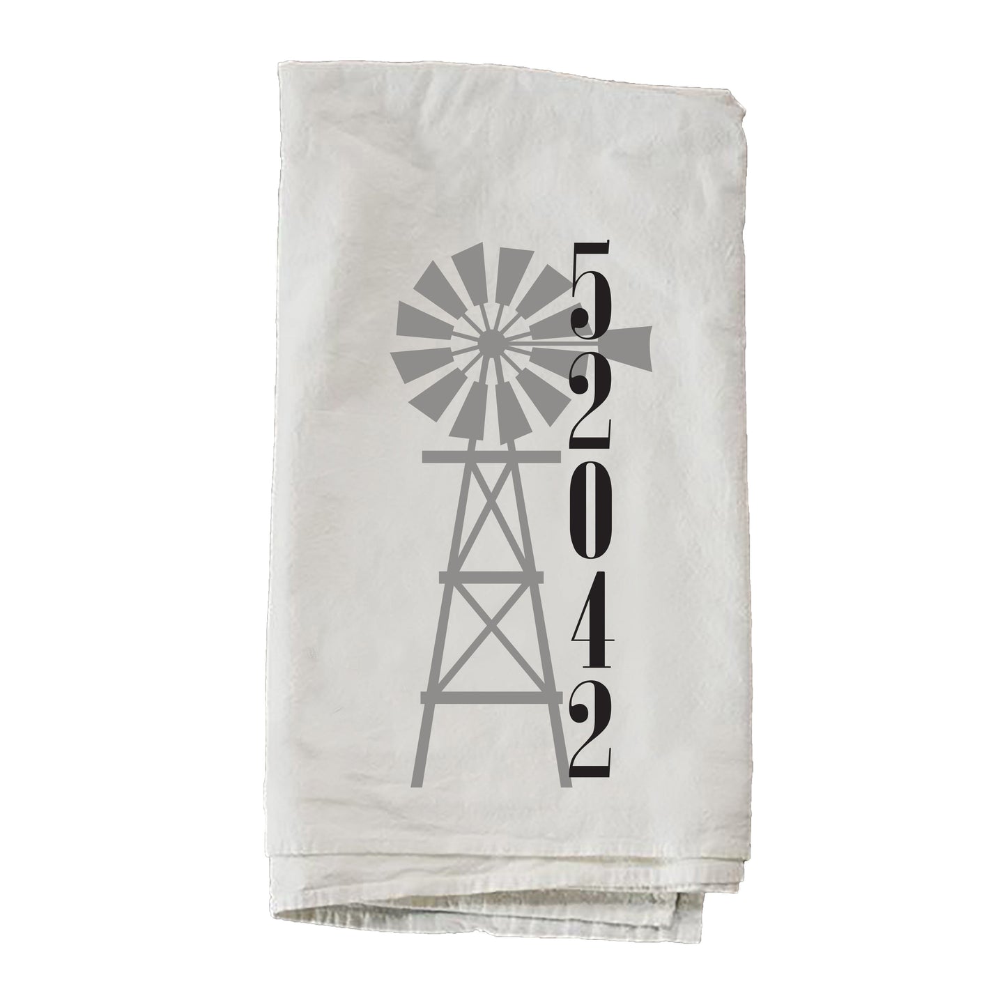 Personalized Zip Gray Windmill Towel